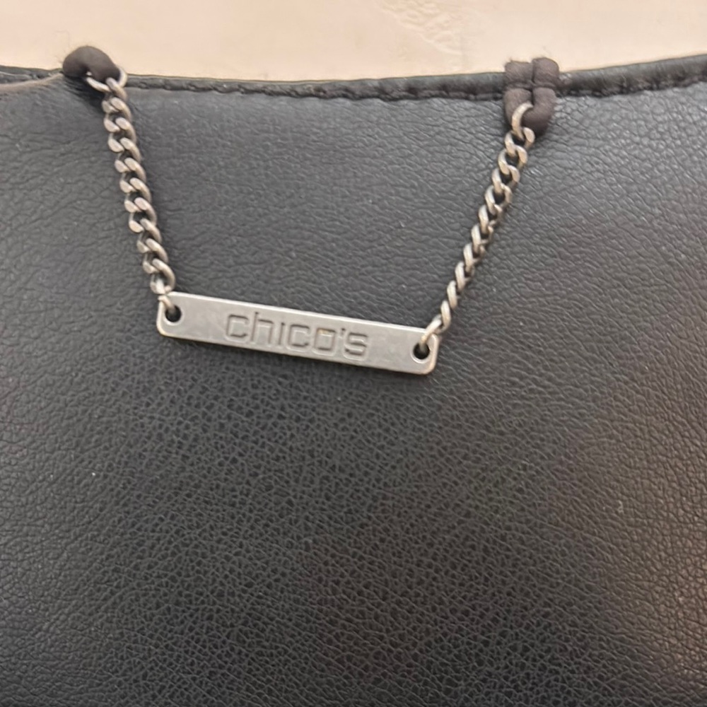 Chico’s Faux Leather Jacket - Picture 2 of 3